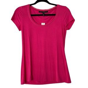 White House Black Market NWT Pink Modern Jersey Tee T-Shirt Size XXS